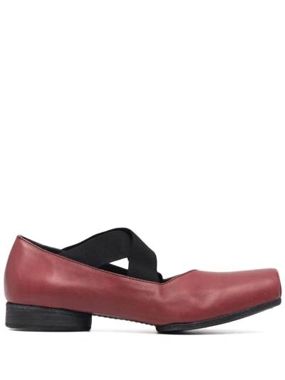 Uma Wang Red Leather Flats