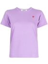 Comme Des Garçons Play Heart-detail Short-sleeved T-shirt In Violett