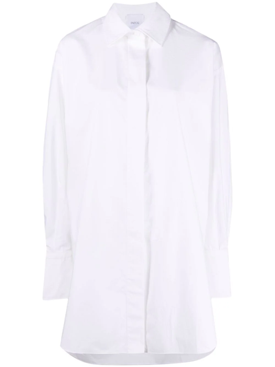 Patou Logo-print Long-sleeved Shirt In Weiss