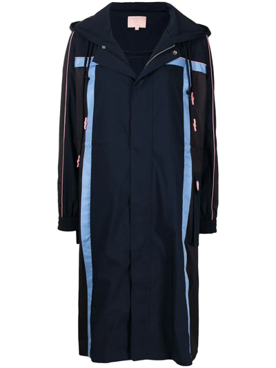 Bapy By *a Bathing Ape® Contrast-panel Raincoat In Blau