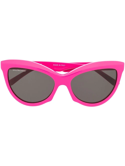 Balenciaga Power 57mm Cat Eye Sunglasses In Pink/gray
