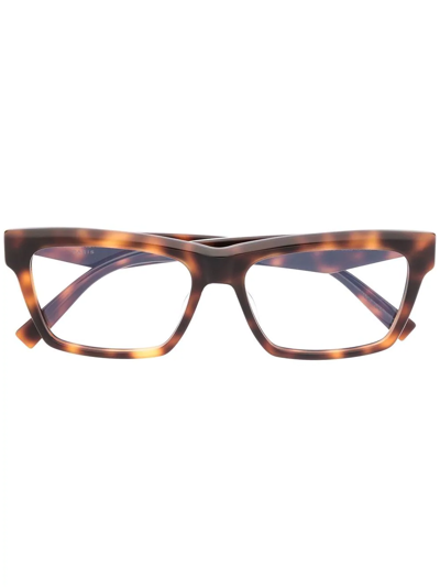 Saint Laurent Wayfarer-frame Glasses In Braun