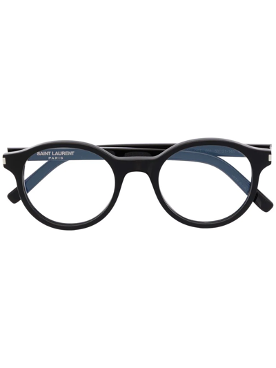 Saint Laurent Round-frame Glasses In Schwarz