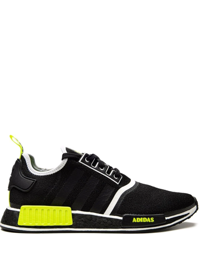 Adidas Originals Nmd_r1 "solar Yellow" Sneakers In Black