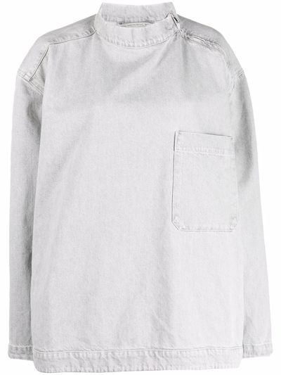 ジャケット・アウター lemaire ZIPPED TOP LEMAIRE ZIPPED TOP DENIM PALE GREY