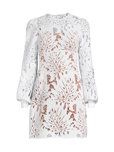 michael kors white embroidered dress Milly Kait Rose Embroidered Lace Midi Dress 8 main image 1