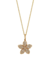 Sydney Evan Women's 14k Yellow Gold & Diamond Plumeria Pendant Necklace