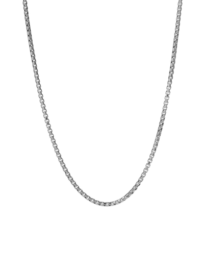 DEGS & SAL MEN'S STERLING SILVER BOX CHAIN NECKLACE