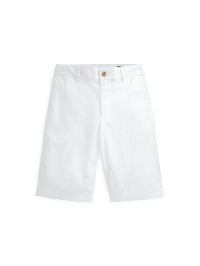Polo Ralph Lauren Kids' Little Boy's Straight-fit Stretch Twill Shorts In White