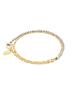 DEGS & SAL MEN'S GOLDPLATED STERLING SILVER DUAL CHAIN BRACELET