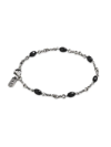 DEGS & SAL MEN'S STERLING SILVER & BLACK ONYX TWISTED CABLE CHAIN BRACELET