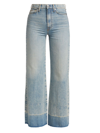 7 FOR ALL MANKIND WOMEN'S JO ULTRA HIGH-RISE DISTRESSED WIDE-LEG JEANS