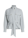 VERONICA BEARD WOMEN'S YORK STRIPED BELTED SEERSUCKER JACKET