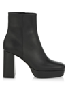 GIANVITO ROSSI WOMEN'S GLOVE LEATHER PLATFORM ANKLE BOOTS