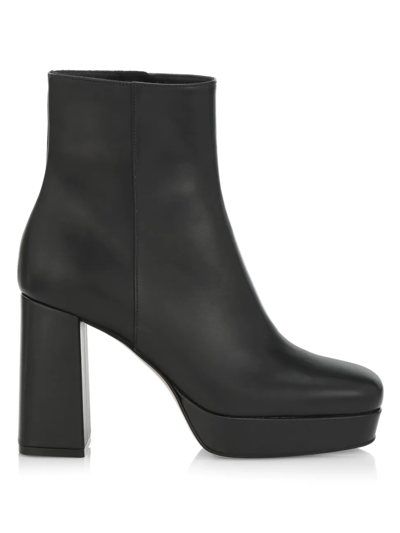 Gianvito Rossi 70 Platform Boots In Calf Leather In Black