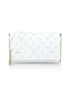 Christian Louboutin Women's Paloma Studded Leather Clutch In Bianco Bianco