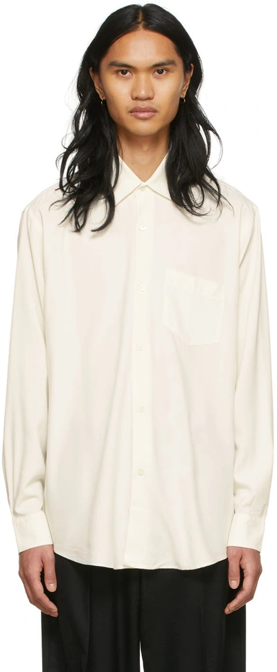 Our Legacy Initial Classic Italian Collar Cotton Shirt In Ivory