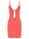 Zeynep Arcay Open-back Cutout Stretch-jersey Mini Dress In Pink