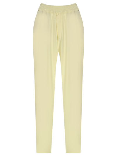 Zeynep Arcay Seventies Midwaist Wool Pants In Vanilla