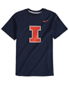 Nike Youth Boys  Navy Illinois Fighting Illini Logo Legend Dri-fit T-shirt In Navy