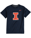 Nike Youth Boys  Navy Illinois Fighting Illini Logo Legend Dri-fit T-shirt In Navy
