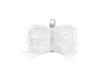 NINA WOMEN'S FEATHER EMBELLISHED MINAUDIERE CLUTCH