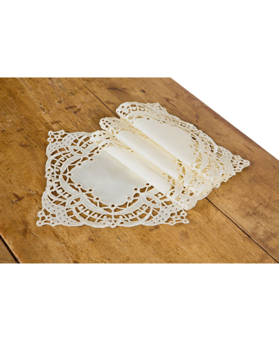 Xia Home Fashions Dainty Lace Square Doily In Ivory