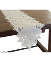 XIA HOME FASHIONS VICTORIAN LACE EMBROIDERED CUTWORK SPRING TABLE RUNNER, 15" X 54"