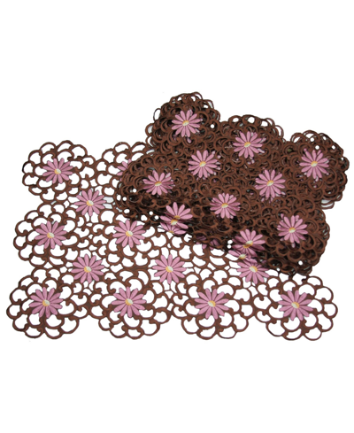 Xia Home Fashions Daisy Splendor Placemat In Brown