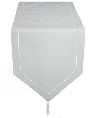 Xia Home Fashions Melrose Cutwork Hemstitch Table Runner, 16" X 90" In White