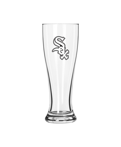 Logo Brands Chicago White Sox Letterman Logo 16 oz Pilsner Glass In Clear