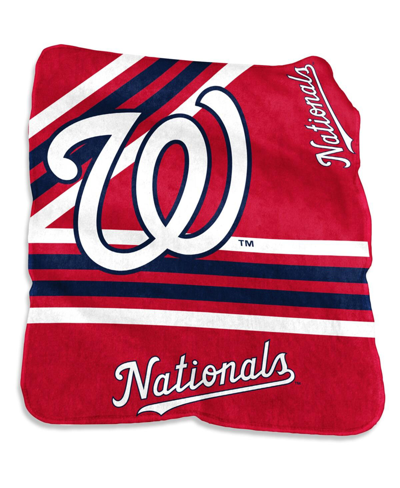Logo Brands Washington Nationals 50" X 60" Plush Raschel Throw Blanket