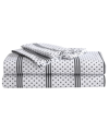 Betsey Johnson Dots And Stripes 4-pc. Microfiber Sheet Set, Queen In Raven Black