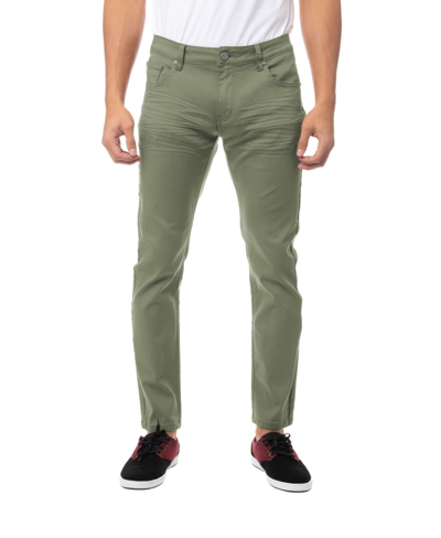 X-ray Men's Stretch 5 Pocket Skinny Jeans In Olive