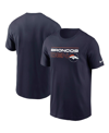 Nike Men's Navy Denver Broncos Broadcast Essential T-shirt In Navy