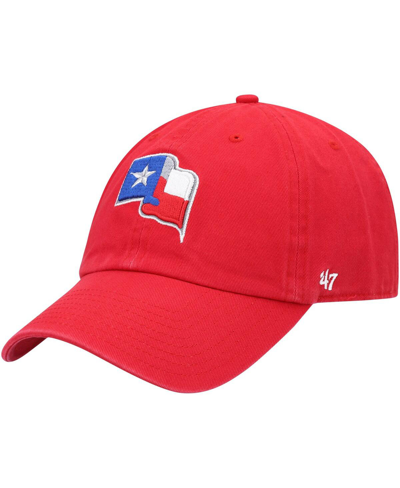 47 Brand Men's '47 Red Texas Rangers Clean Up Team Adjustable Hat