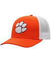 Top Of The World Men's  Orange, White Clemson Tigers Trucker Snapback Hat In Orange W