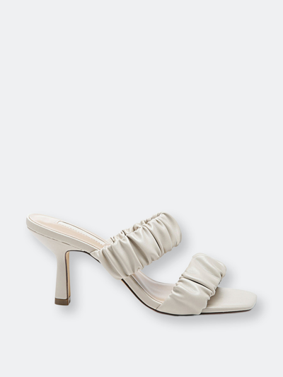 London Rag Lady Lynn Gather Around Slip-on Heeled Sandal In Off White