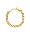 OMA THE LABEL WOMEN'S CHUNKY CUBAN LINK 18K GOLD PLATED BRASS 13MM BRACELET, 7.5"