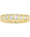 Macy's Lab-grown Blue Spinel (1/5 Ct. T.w.) & Yellow Cubic Zirconia Ring (also In White Cubic Zirconia) In Yellow