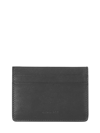 Jil Sander Logo Detail Leather Card Holder In Black