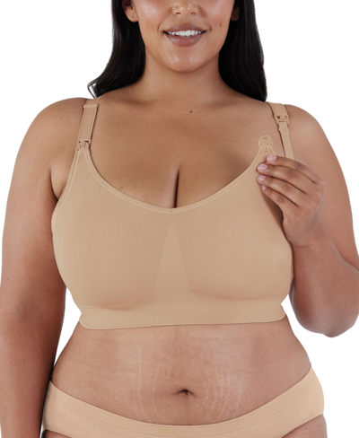 Bravado Designs Body Silk Stretch-recycled-nylon Blend Nursing Bra In Butterscotch