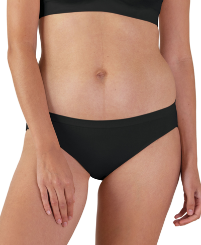 Bravado Designs 3-pack Mid Rise Seamless Maternity Panties In Black