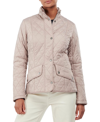 Barbour Flyweight Cavalry Diamond Quilted Jacket In Dusty Mauve