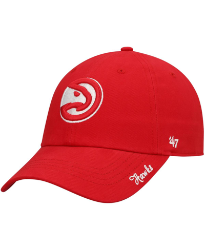 47 Brand Women's '47 Red Atlanta Hawks Miata Clean Up Logo Adjustable Hat