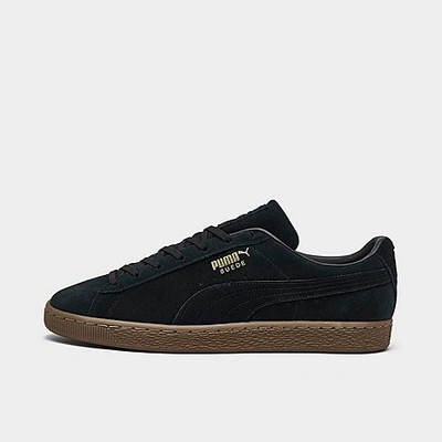 Puma Suede Gum Casual Shoes In Black/gum