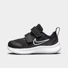 Nike Babies'  Kids' Toddler Star Runner 3 Hook-and-loop Running Shoes In Black/dark Smoke Grey/dark Smoke Grey