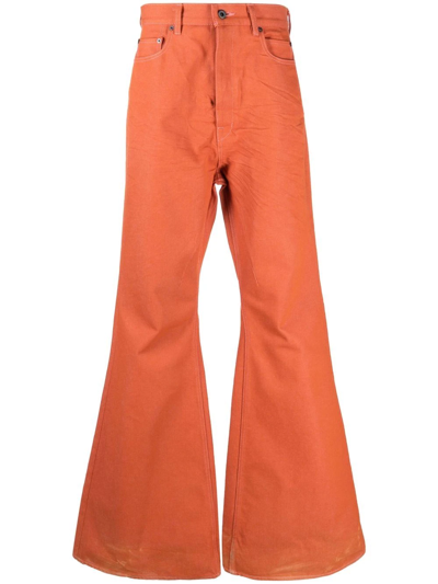 Rick Owens Straight-leg Denim Jeans In Orange