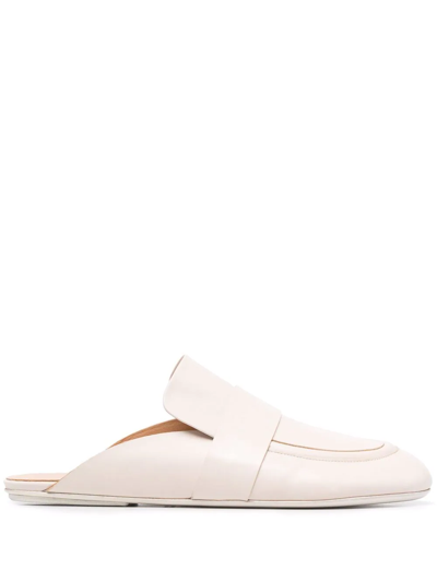 Marsèll Sip-on Leather Loafers In Bianco