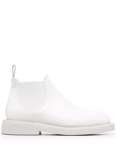 Marsèll Leather Ankle Boots In Weiss